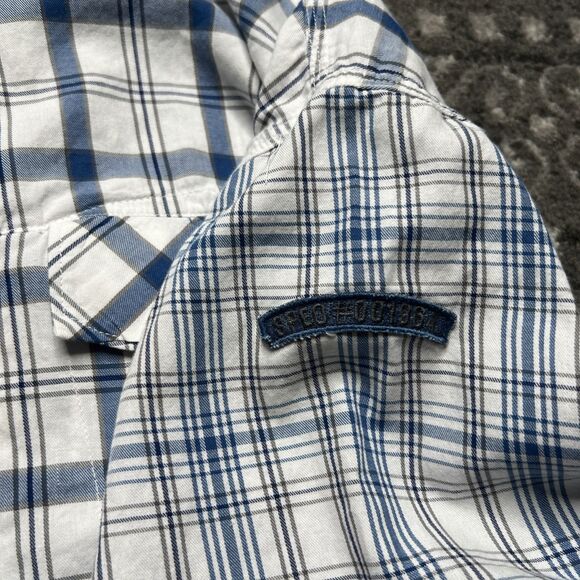 Marithe Francois Girbaud Long Sleeve Button Up Shirt Mens XXXL 3XL Blue Y2K 90s - Picture 10 of 13